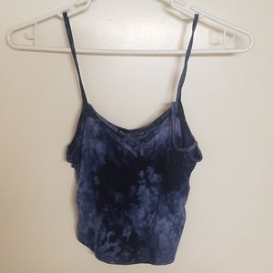 Blue Navy Crop Tank Top